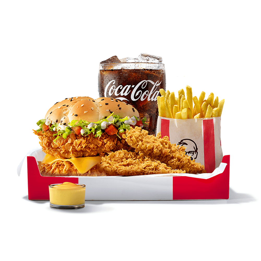 KFC Дабл Шефбургер оригинальный бокс